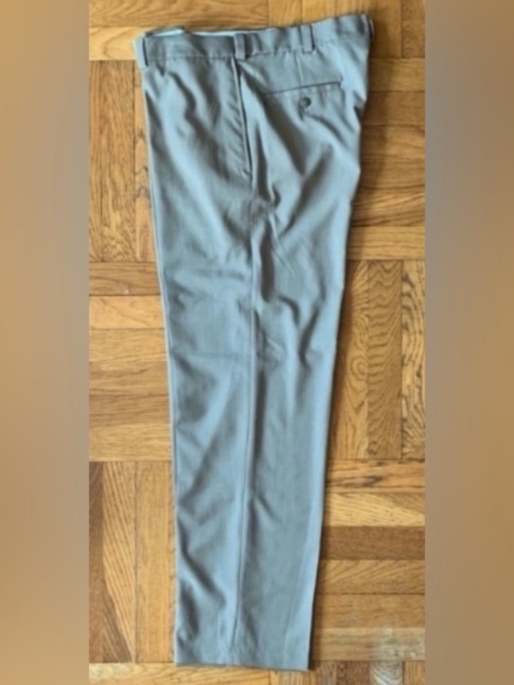 Haggar Men's Khaki Classic Fit Iron-Free Pants in Light Tan - Picture 3 of 12